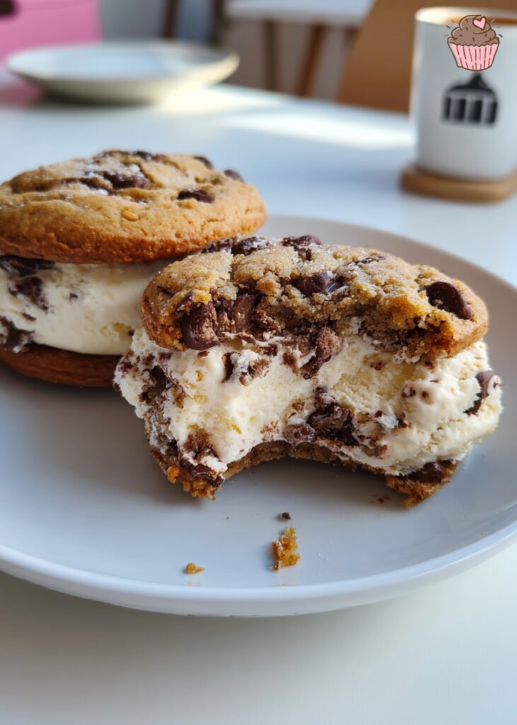 Chocolate Chip Cookie Ice Cream Sandwiches