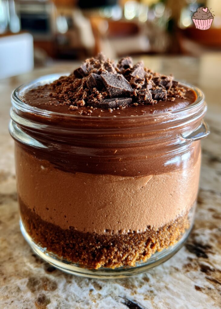 No Bake Chocolate Cheesecake Jars