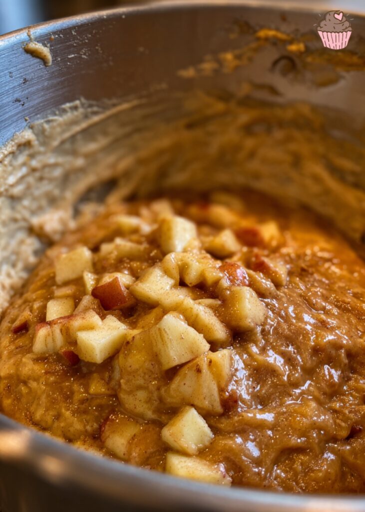 A beautifully baked apple cake, golden brown, cooling on a wire rack.
