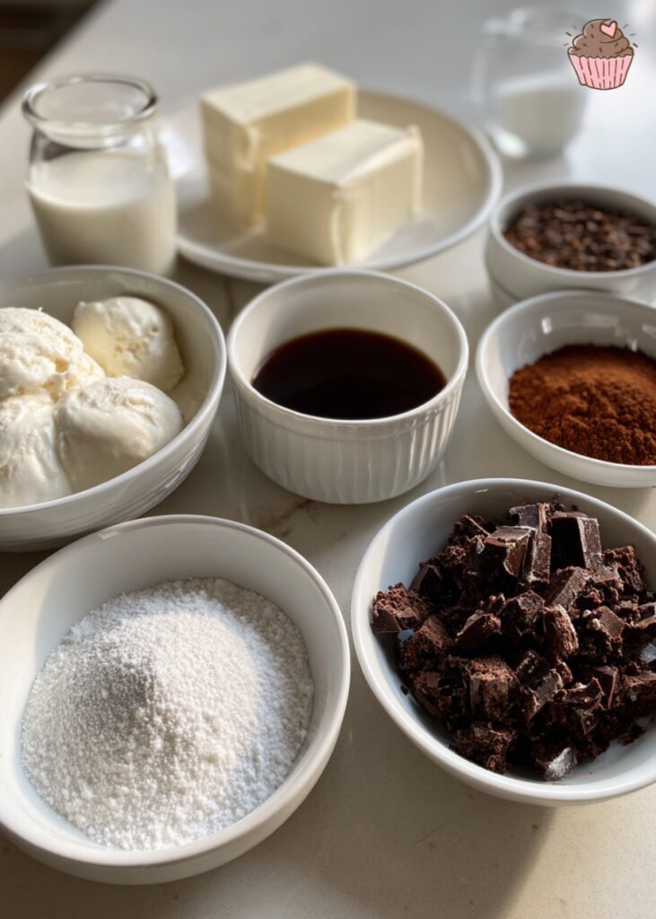 A tall glass filled with a rich, thick brownie milkshake, topped with whipped cream