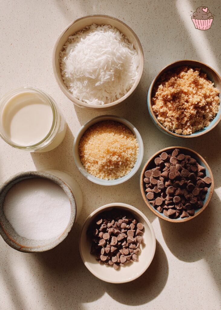 A plate of freshly made Moose Farts No-Bake treats, coated in powdered sugar and cocoa.