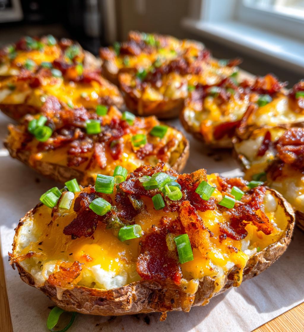 Baked Loaded Potato Boats - detail 1