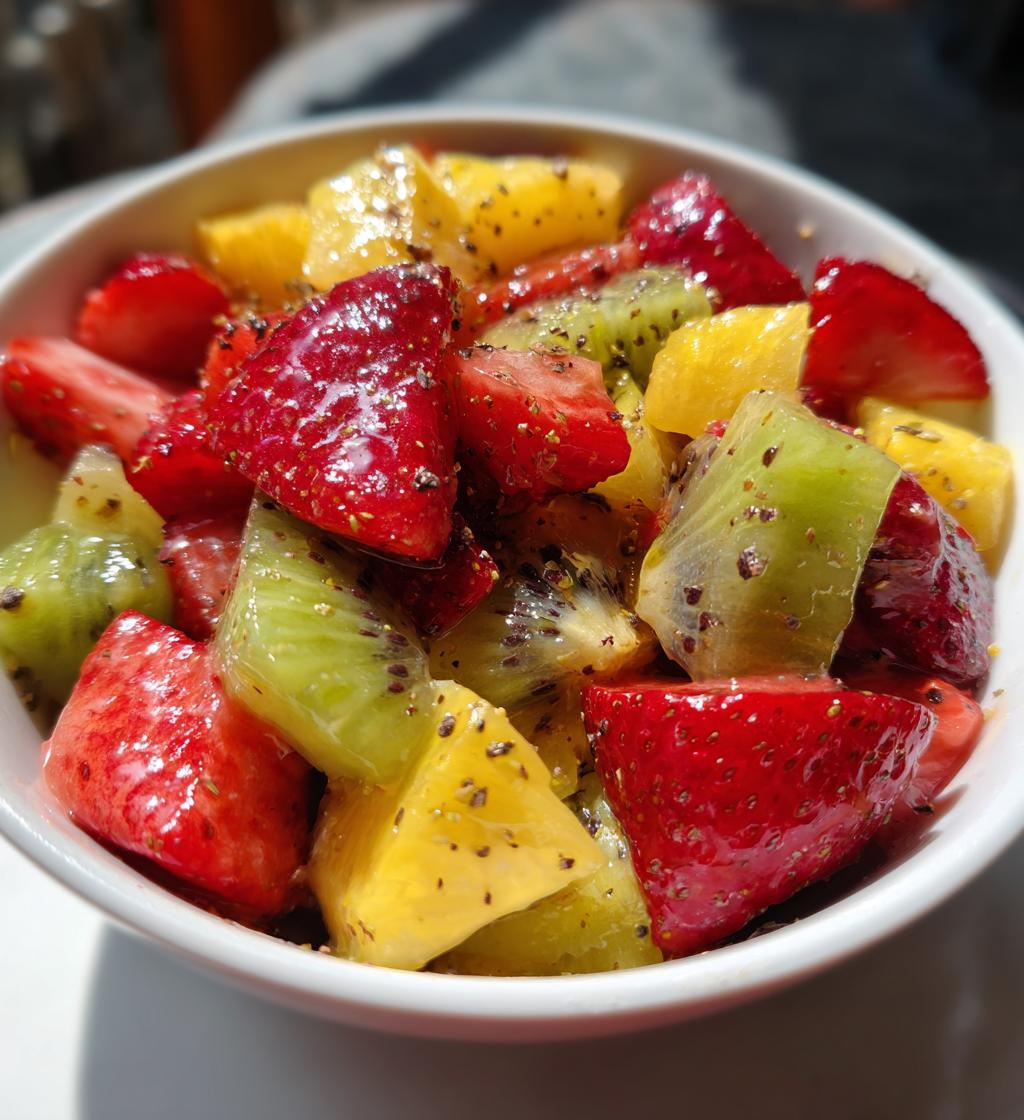 Chocolate “Chips” with Fruit Salsa - detail 1