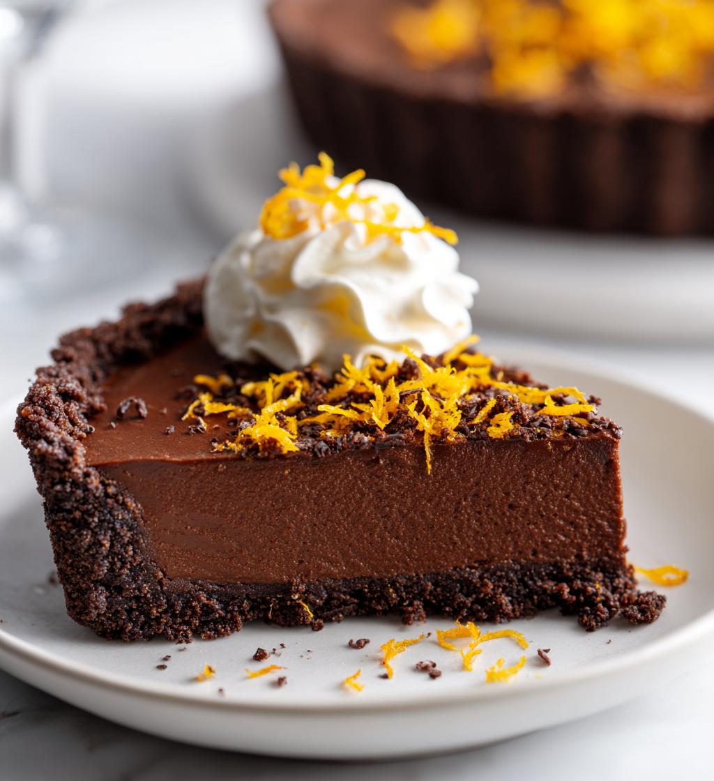 Chocolate Orange Tart - detail 1