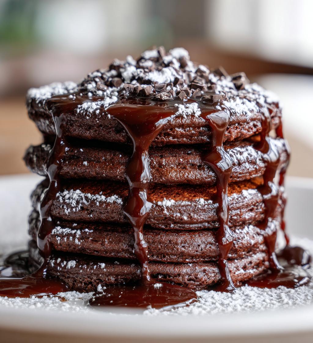 Chocolate Pancakes with Syrup - detail 1