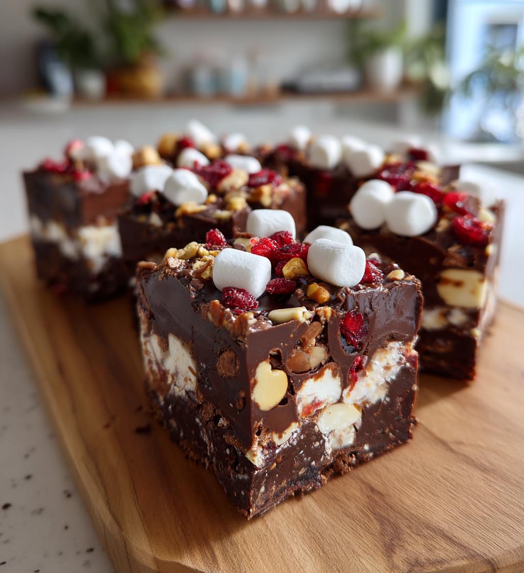 Chocolate Rocky Road Slice - detail 1