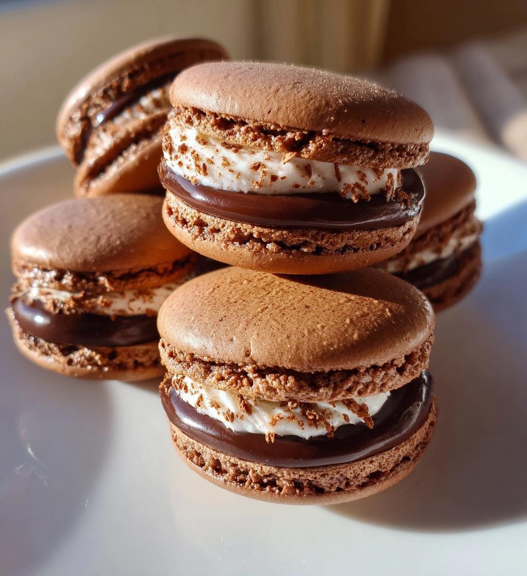 Chocolate Rosewater Macarons - detail 1