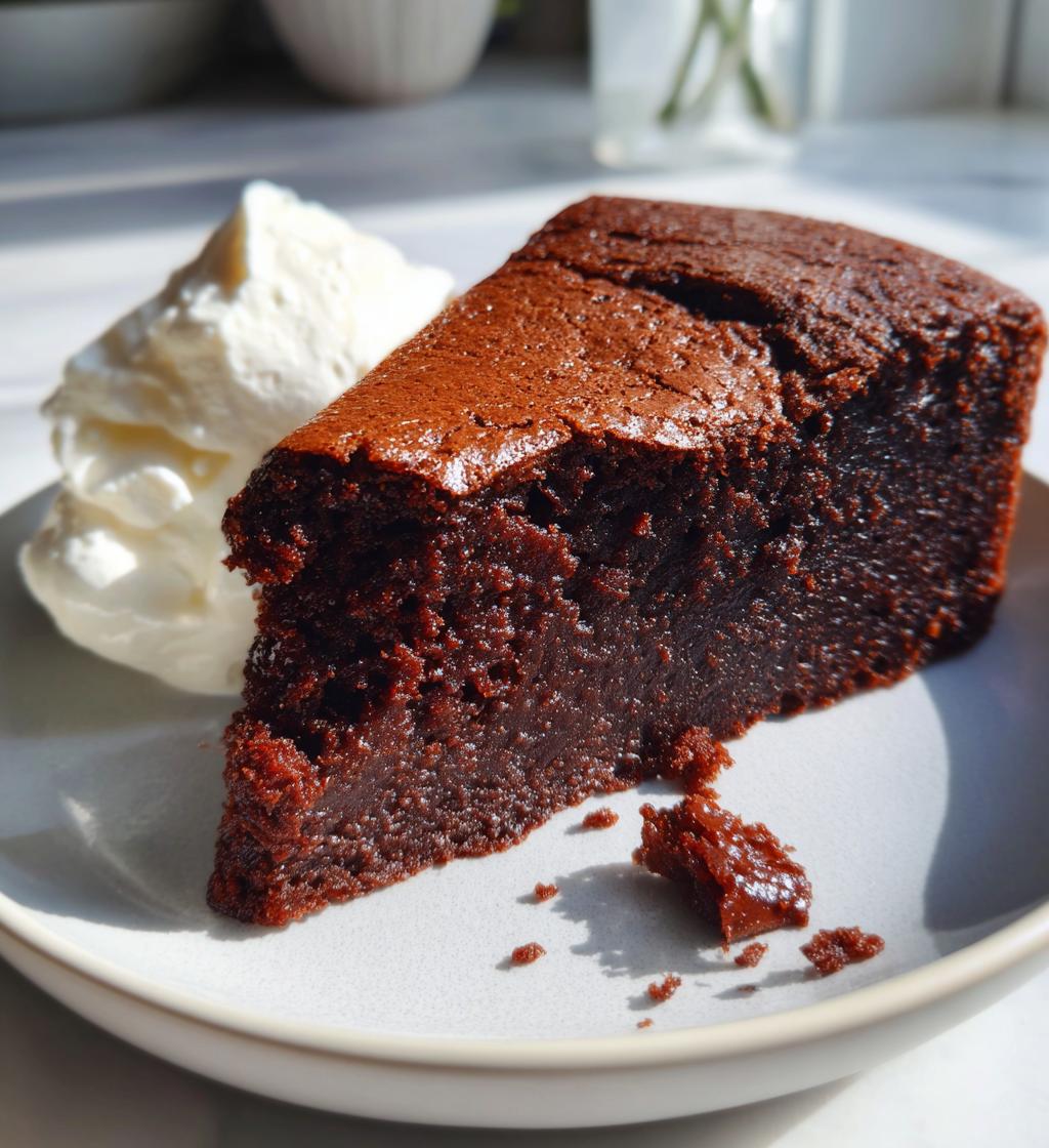 Kladdkaka (Swedish Gooey Chocolate Cake) - detail 1