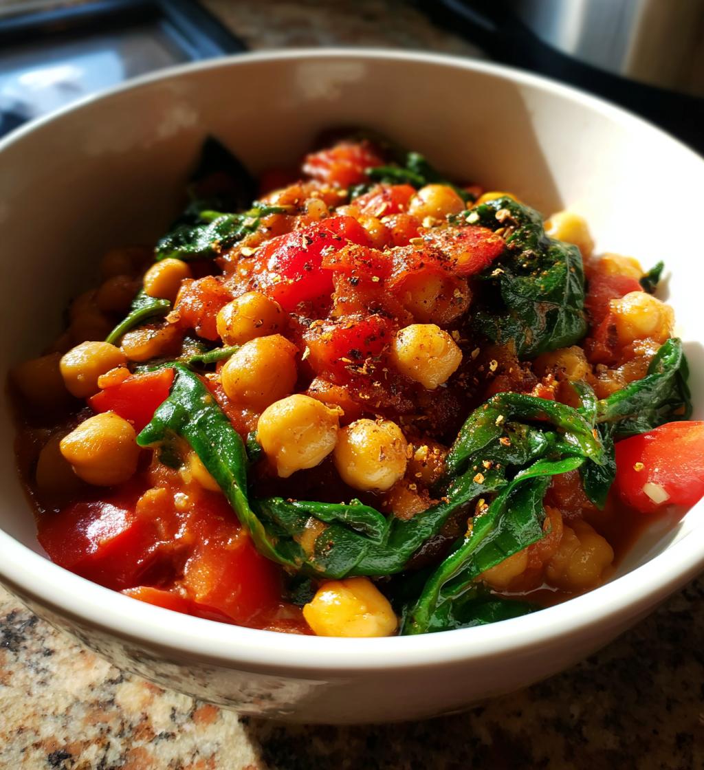 One-Pot Chickpea and Spinach Stew - detail 1