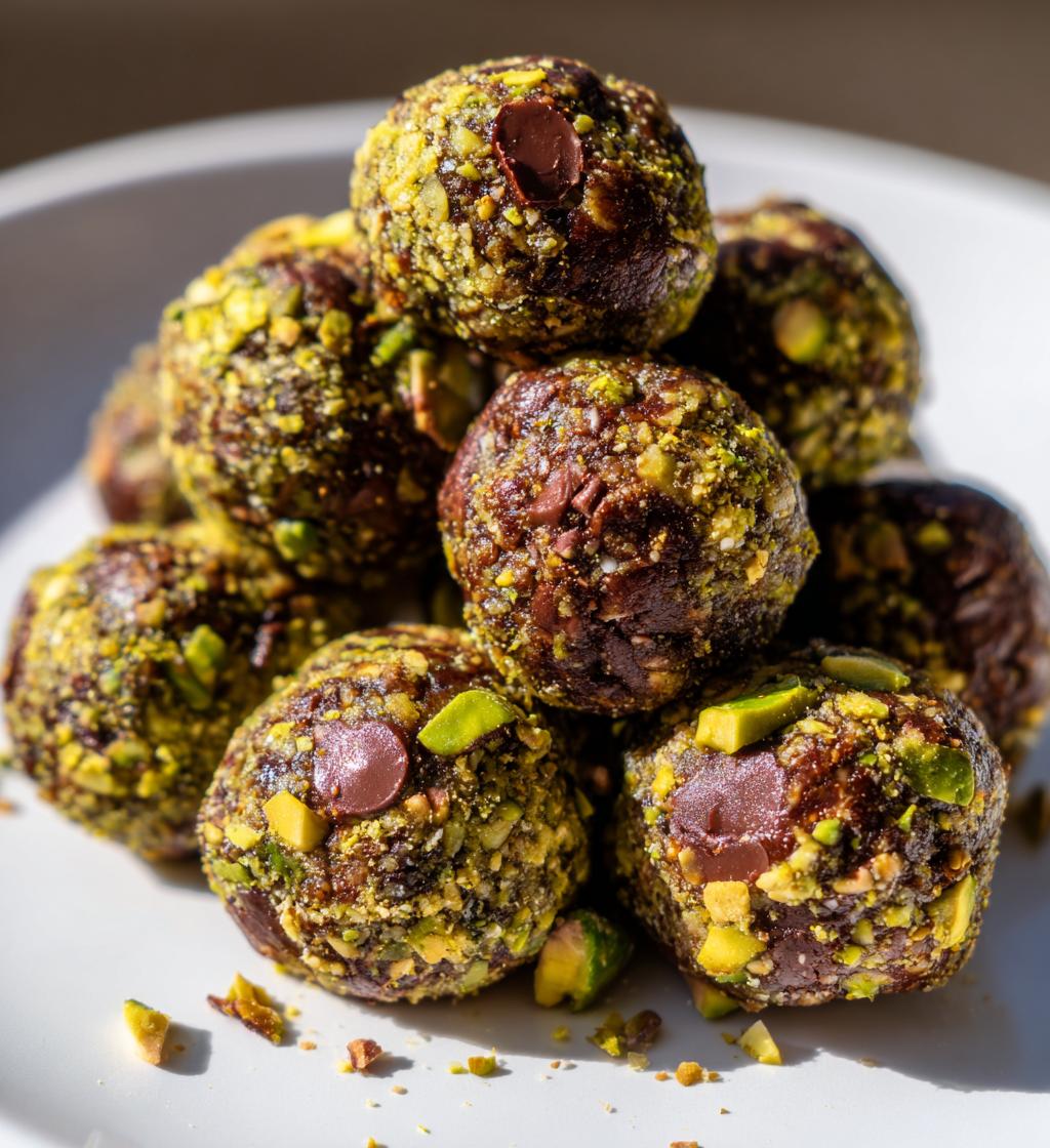 Pistachio Chocolate Energy Balls - detail 1