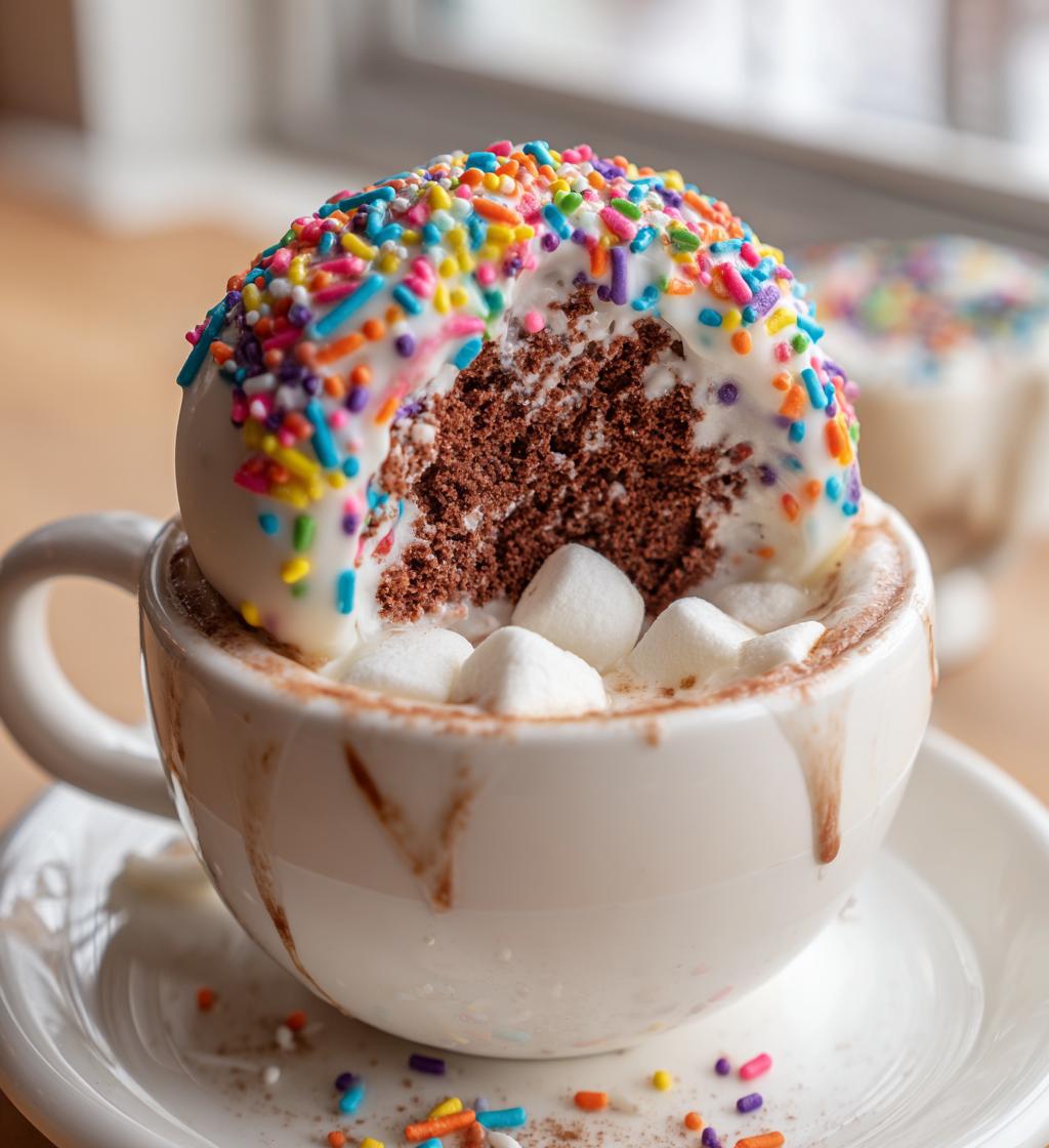 White Chocolate Cocoa Bombs - detail 1