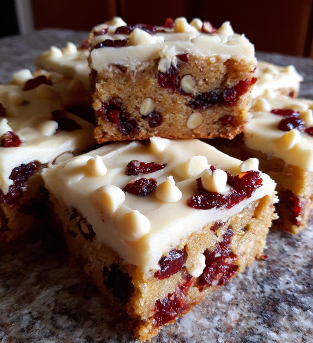 cranberry bliss bars - detail 1