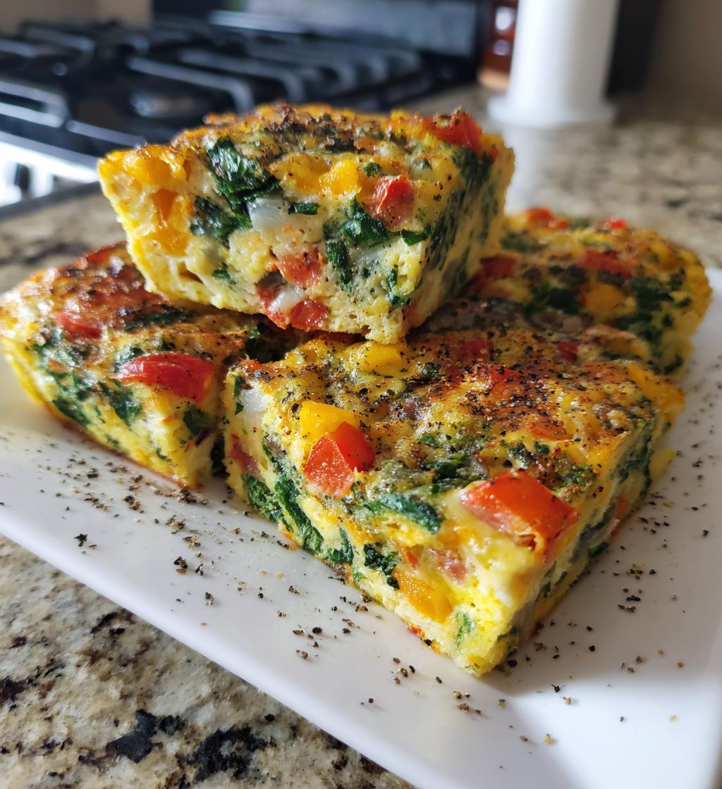 Baked Omelette Breakfast Squares - detail 1