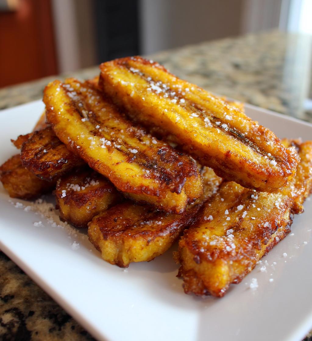 Bannann Peze (Double-fried Plantains) - detail 1