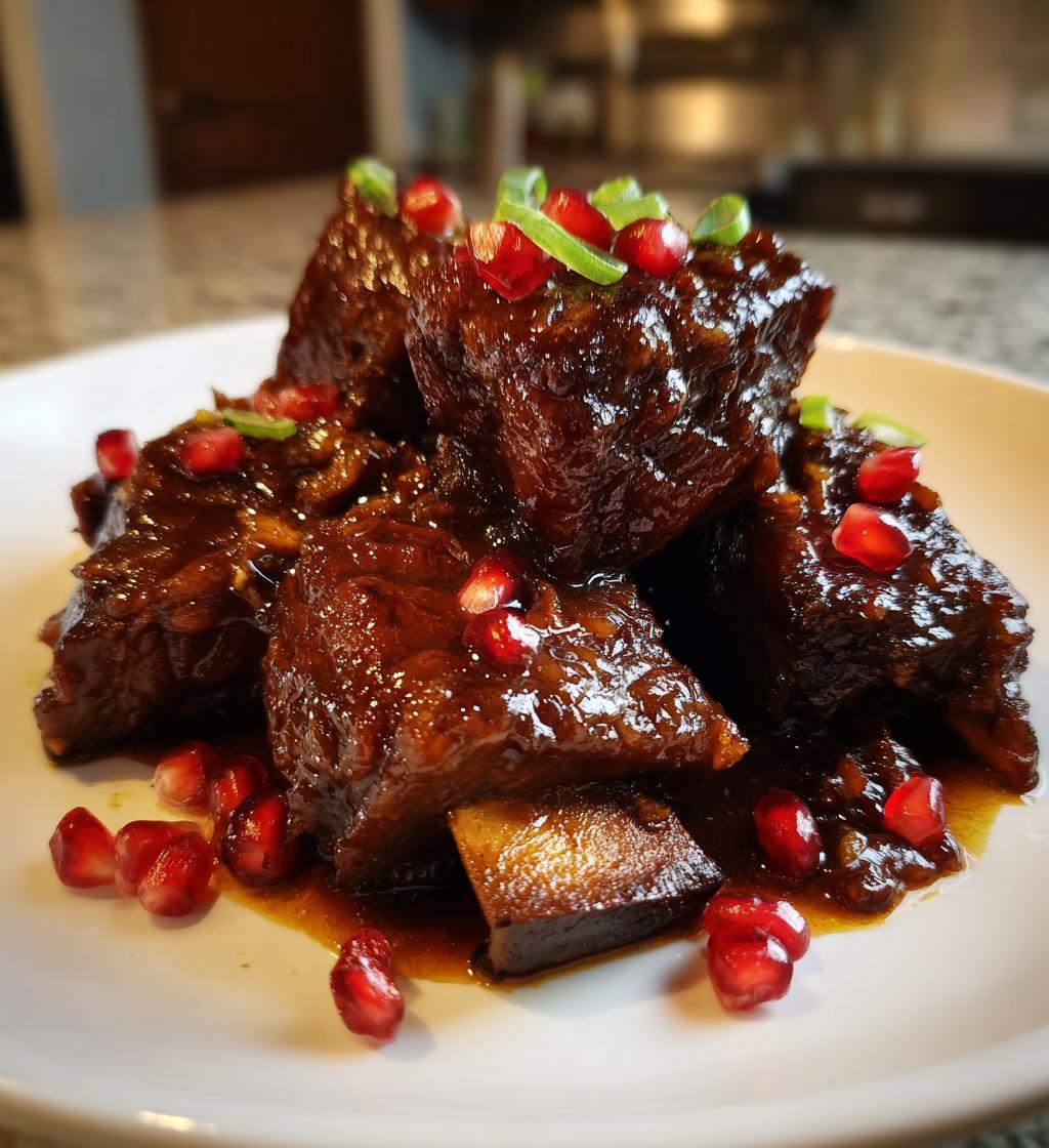 Braised Short Ribs with Pomegranate Glaze - detail 1