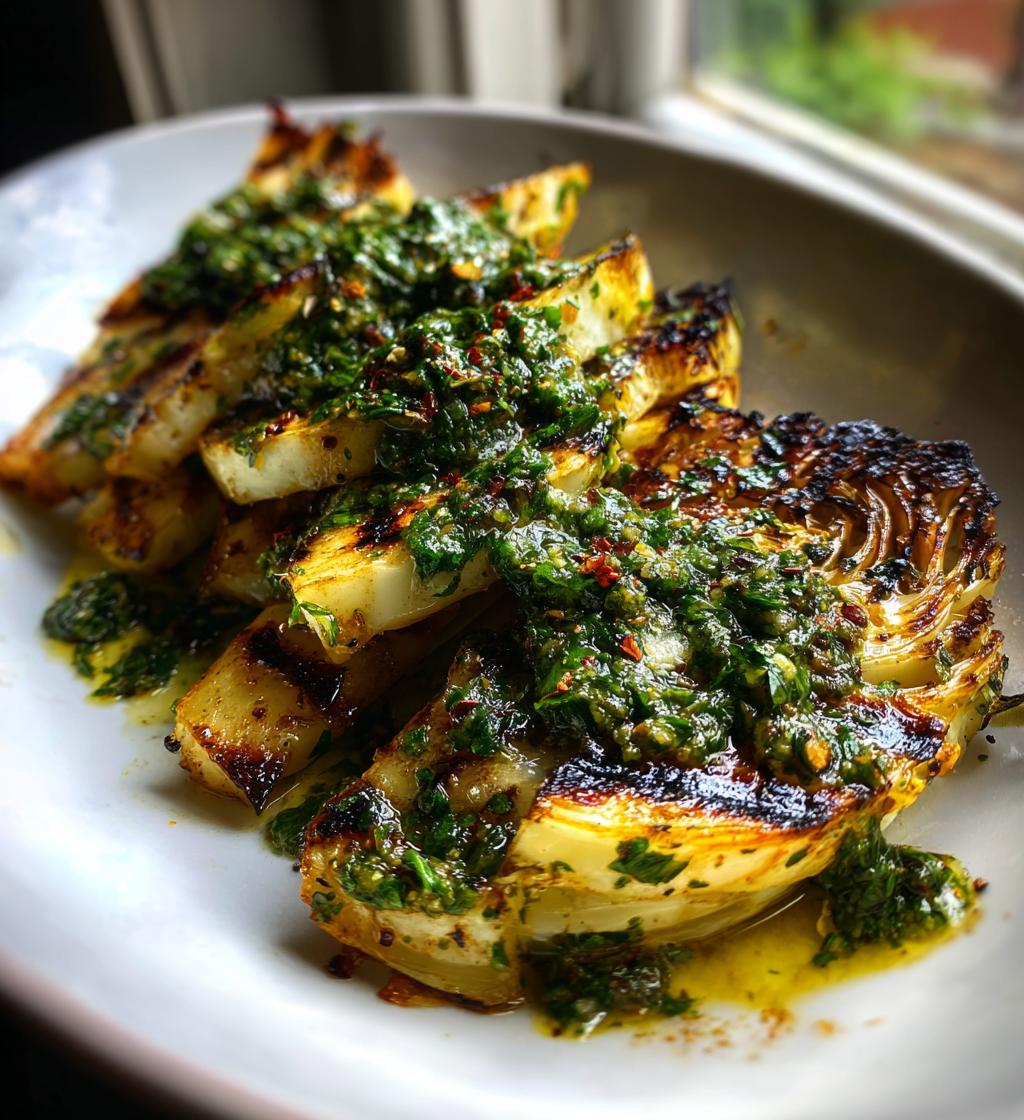Cabbage Steaks with Chimichurri - detail 1