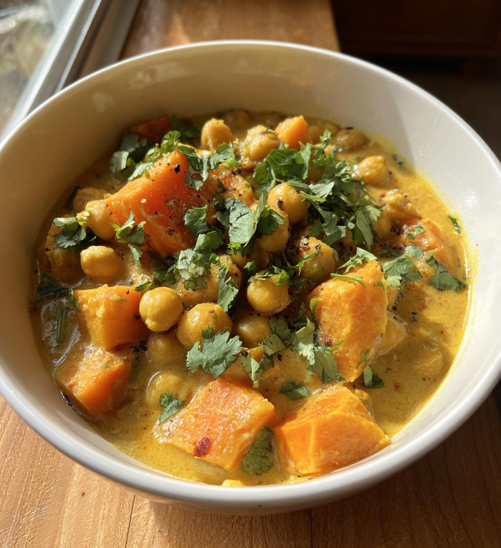 Chickpea and Sweet Potato Curry - detail 1