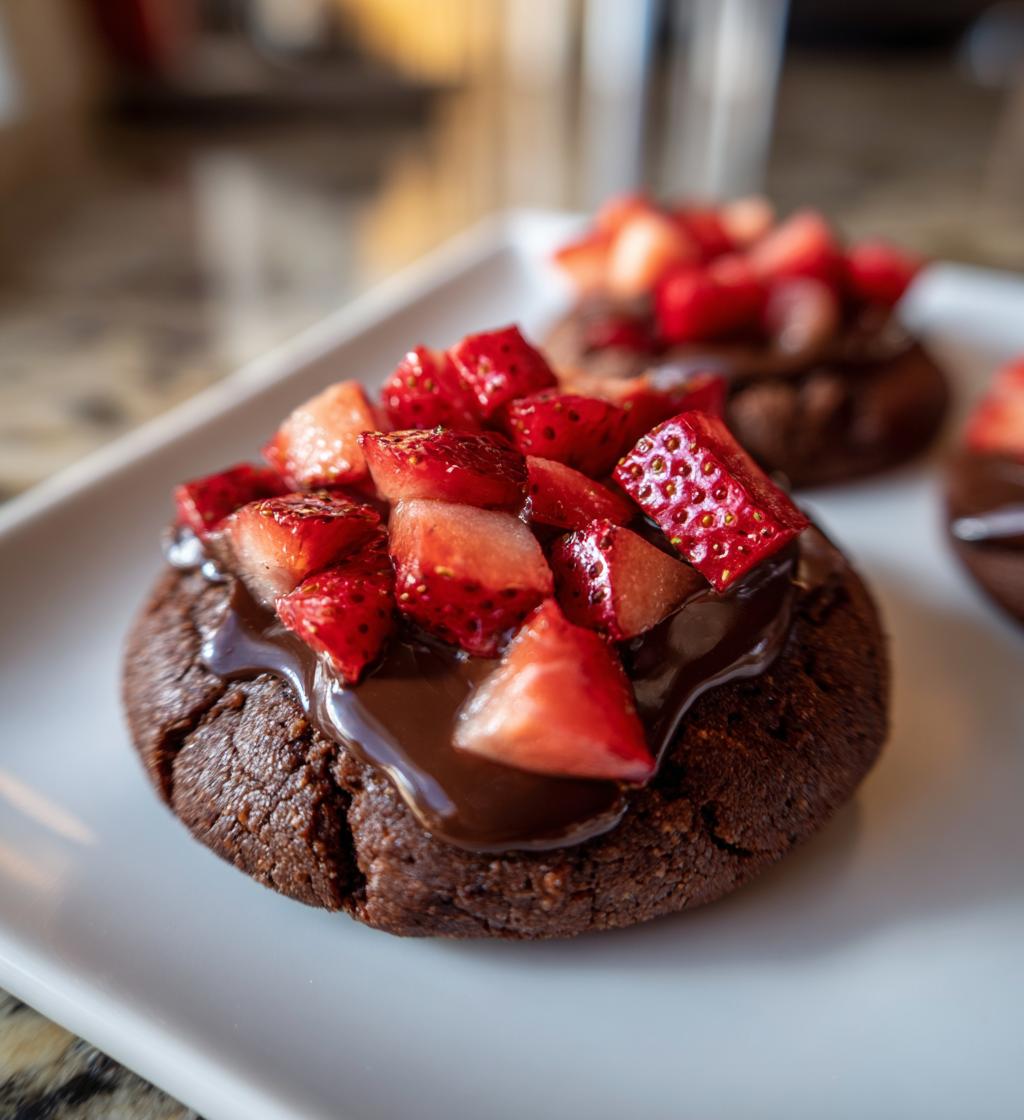 Chocolate Dipped Strawberry Cookies - detail 1