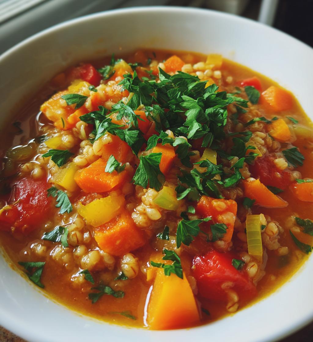 Chorba Frik (Algerian Freekeh Soup) - detail 1
