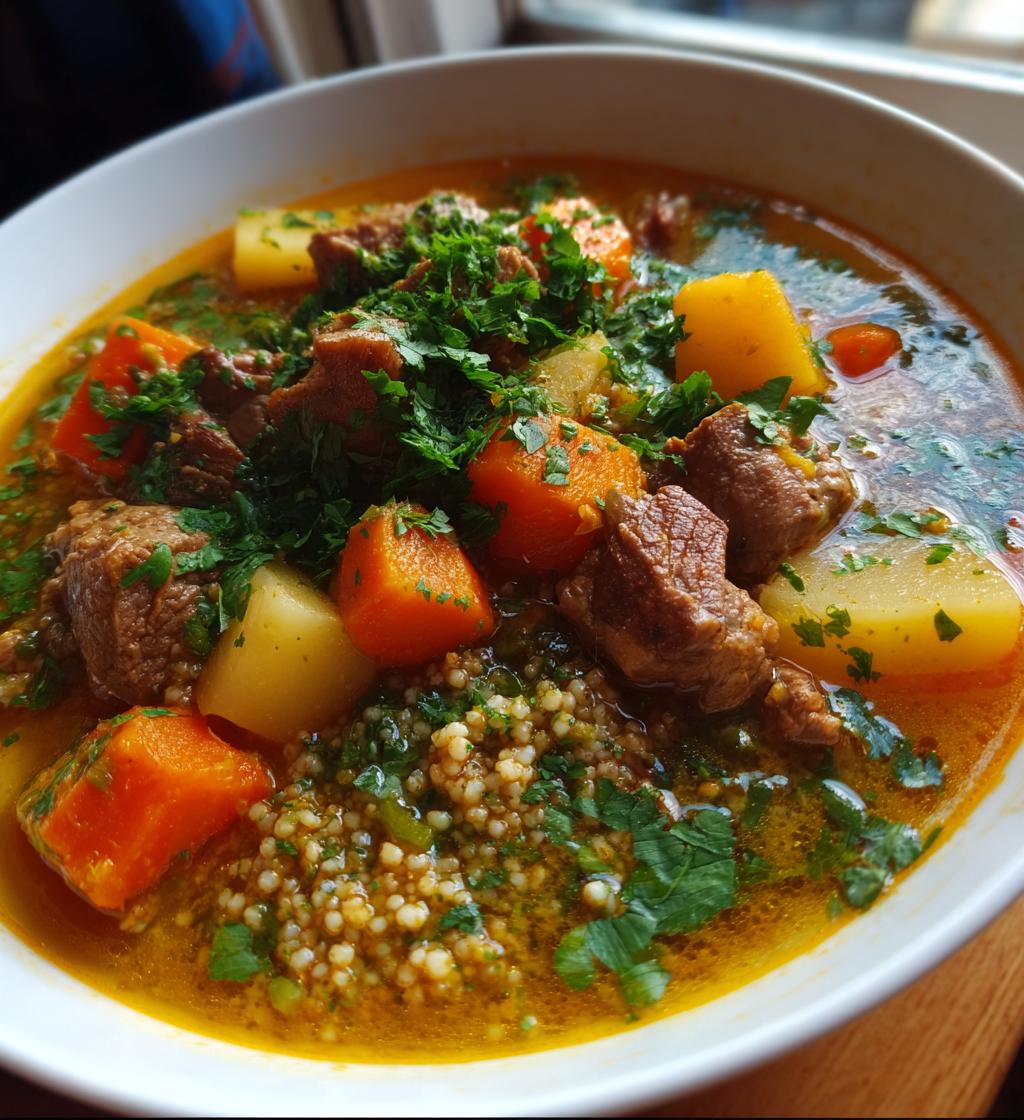 Chorba Frik (Algerian Soup) - detail 1