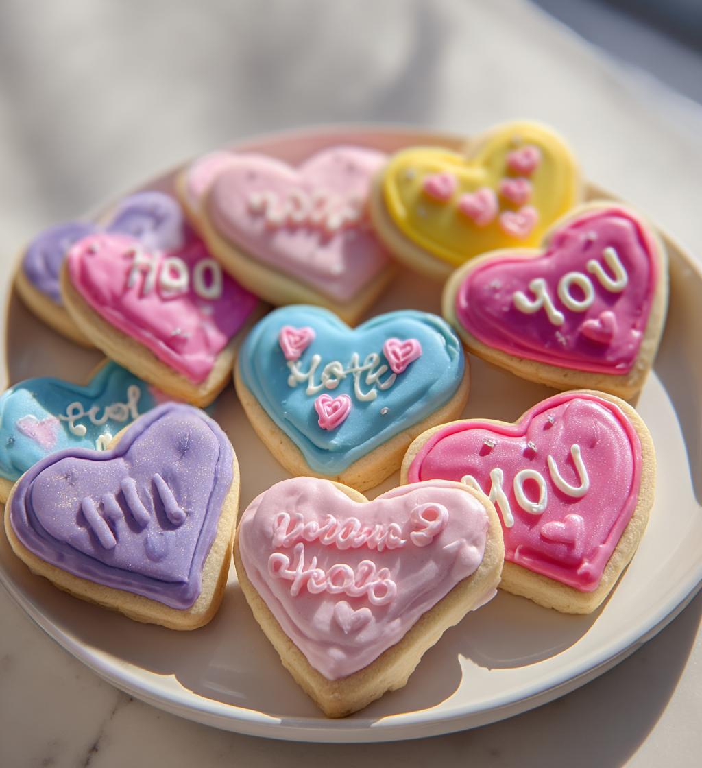 Conversation Heart Cookies - detail 1
