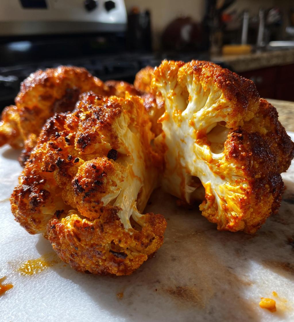 Crispy Buffalo Cauliflower Steaks - detail 1