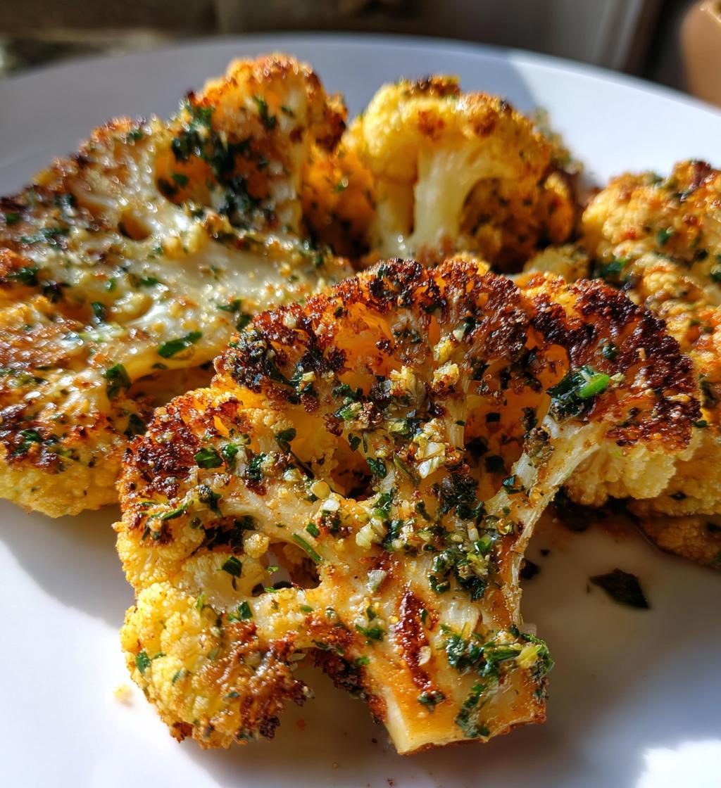 Garlic Herb Roasted Cauliflower Steaks - detail 1