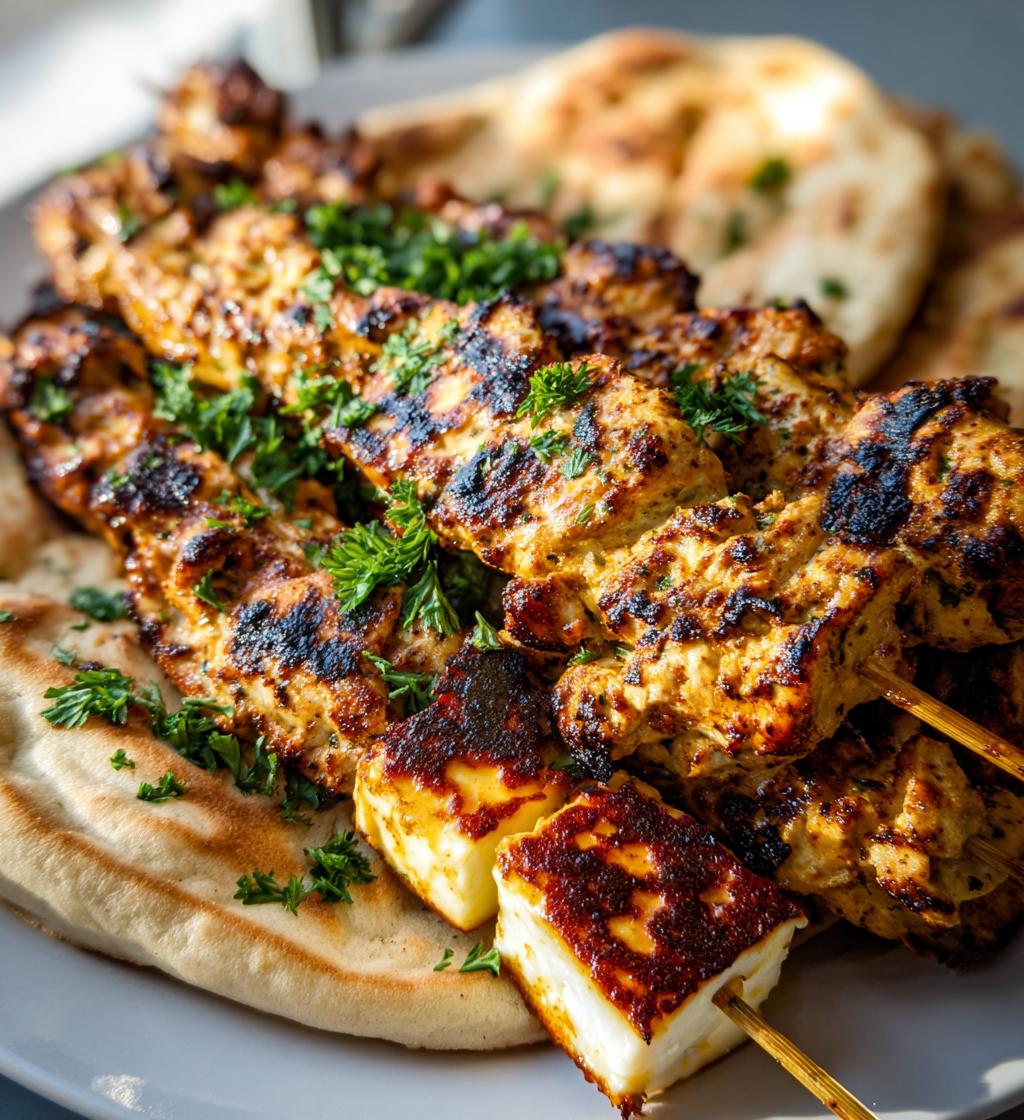 Greek Chicken Souvlakia with Halloumi - detail 1