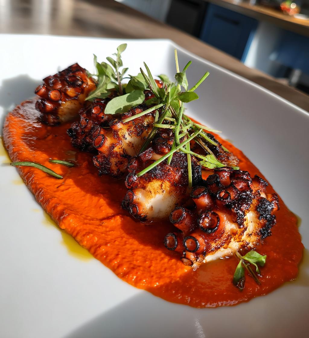 Grilled Octopus with Romesco Sauce - detail 1