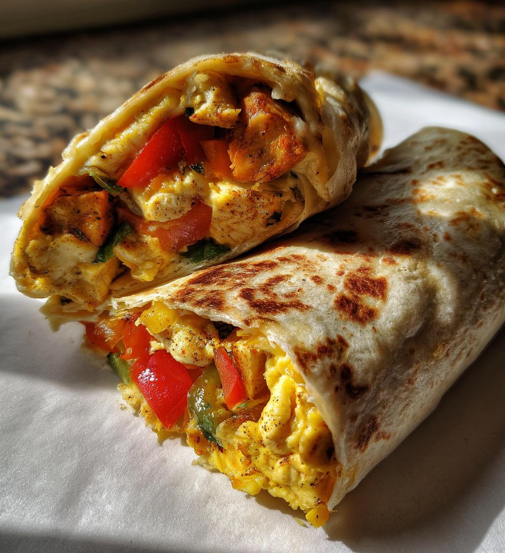Halal Chicken Omelette Wrap - detail 1