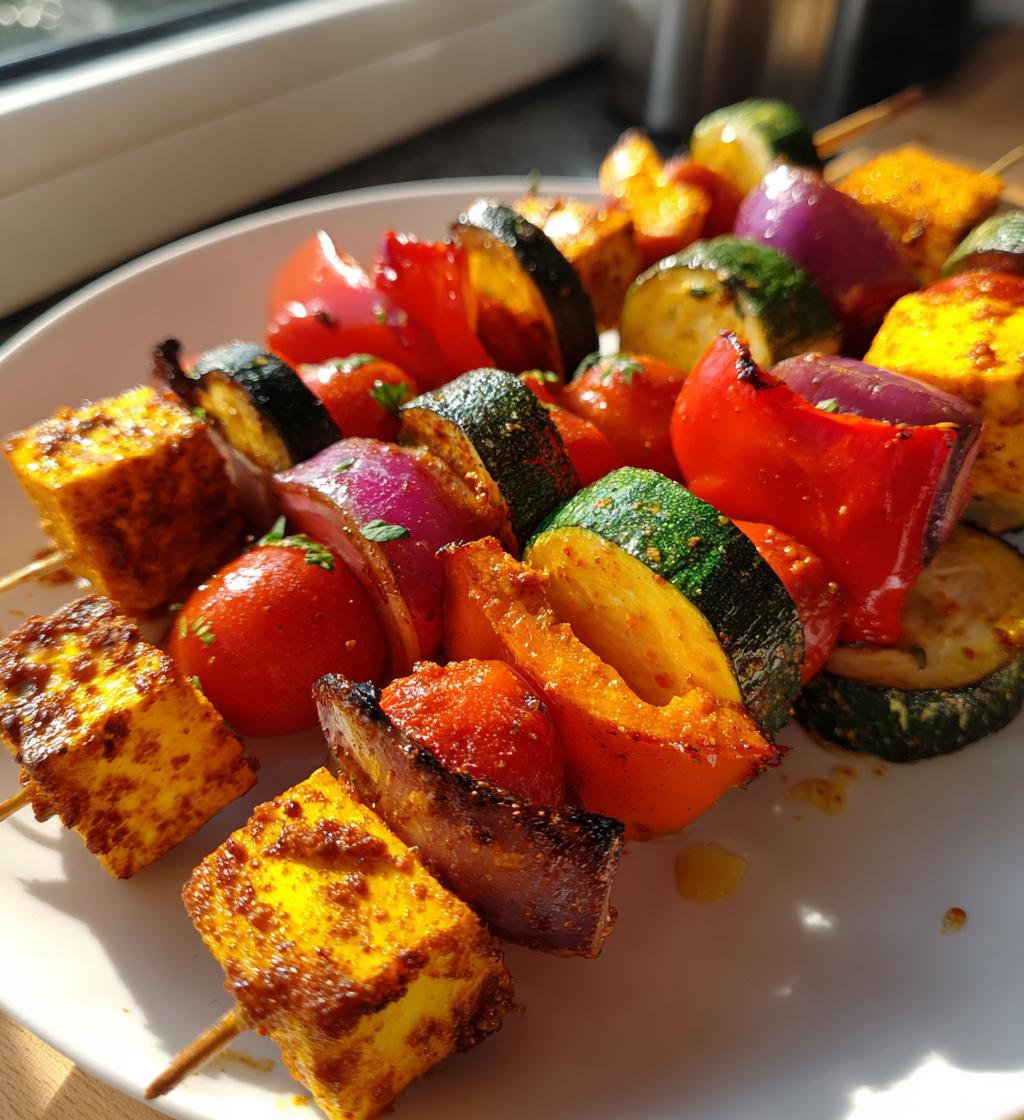 Halloumi and Veggie Skewers - detail 1