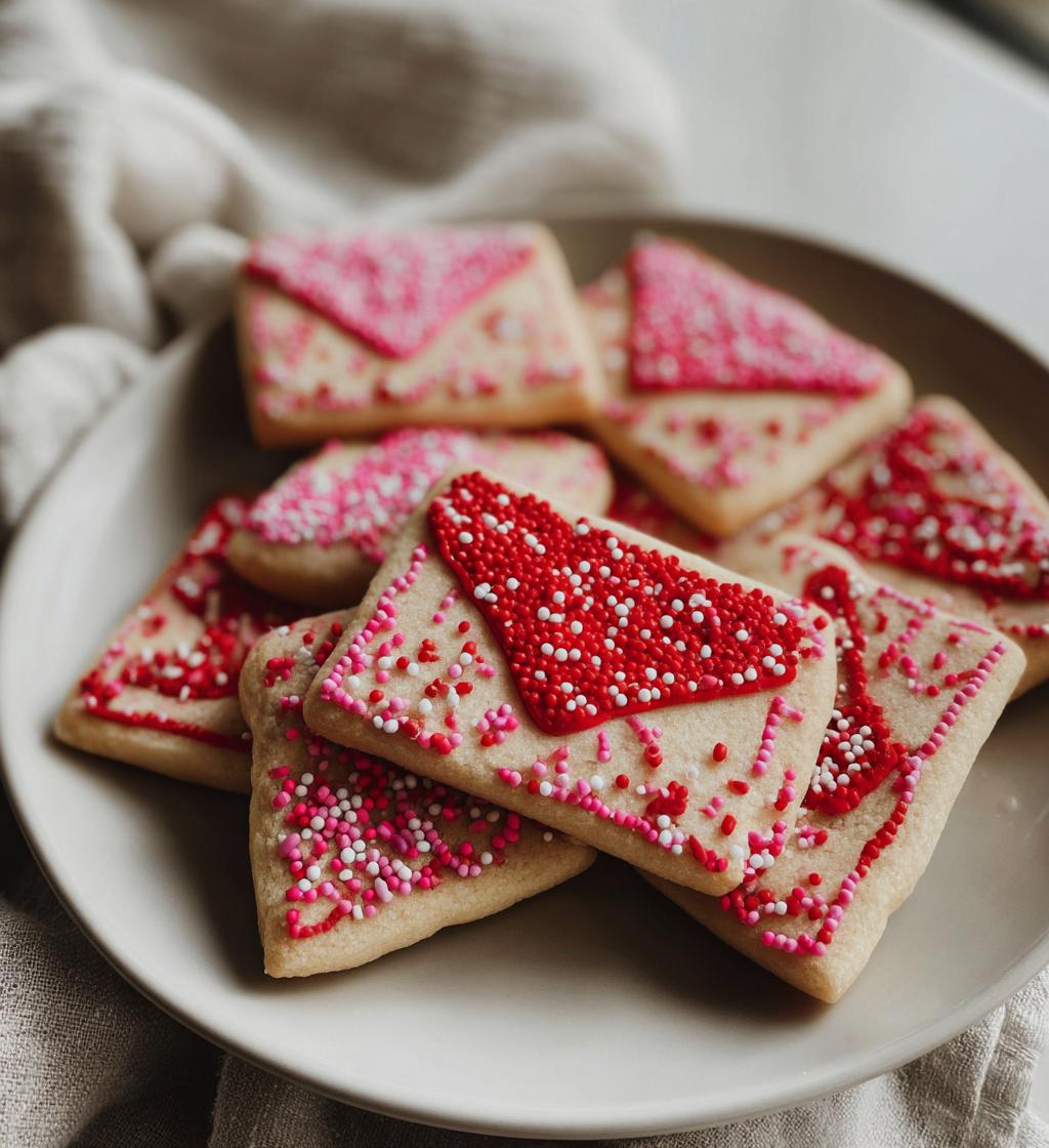 Heart Envelope Cookies - detail 1