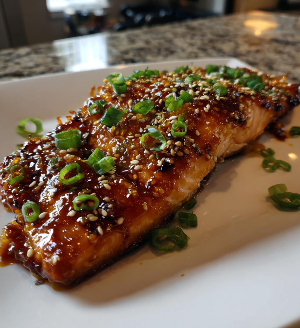 Honey Sriracha Glazed Salmon - detail 1