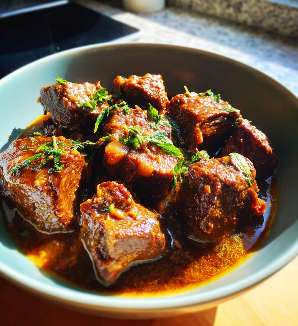 Indonesian Beef Rendang (Traditional coconut-braised beef) - detail 1