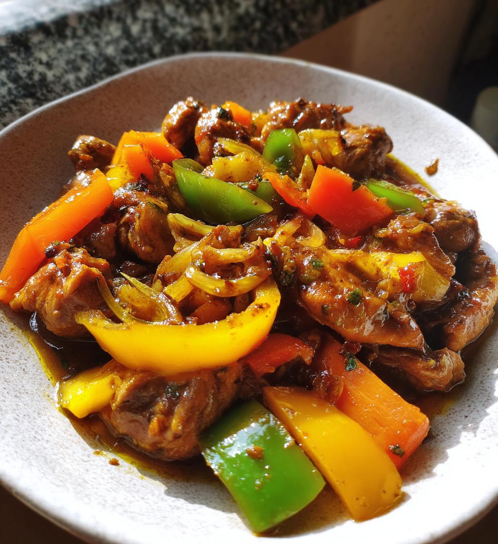 Jamaican Brown Stew Chicken - detail 1