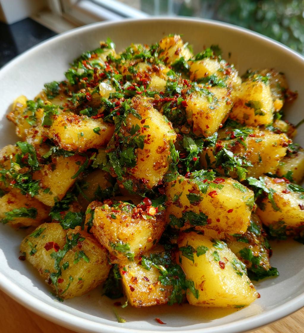 Lebanese Batata Harra (Spicy Garlic Cilantro Potatoes) - detail 1