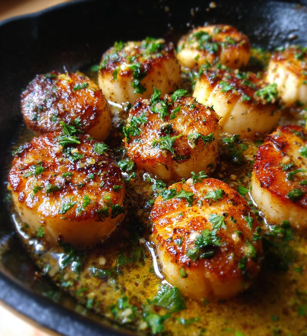 Lemon Butter Garlic Scallops - detail 1