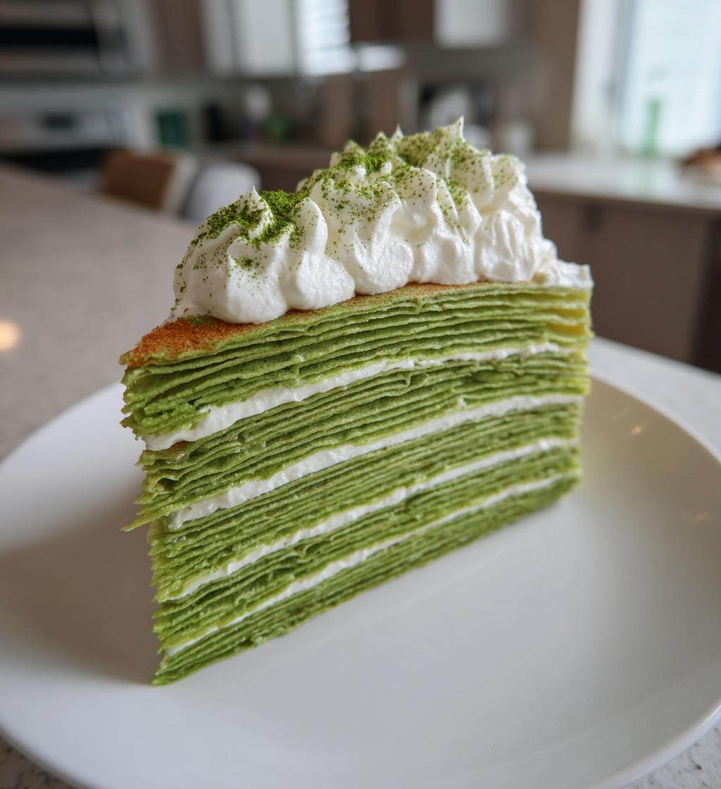 Matcha Crepe Cake (20-layer viral trend) - detail 1