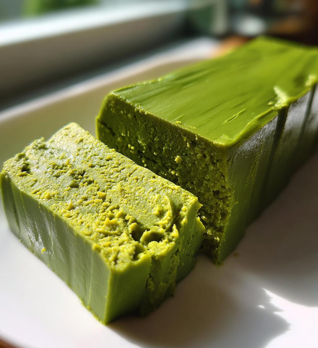 Matcha Terrine (Fudge-like tea dessert) - detail 1