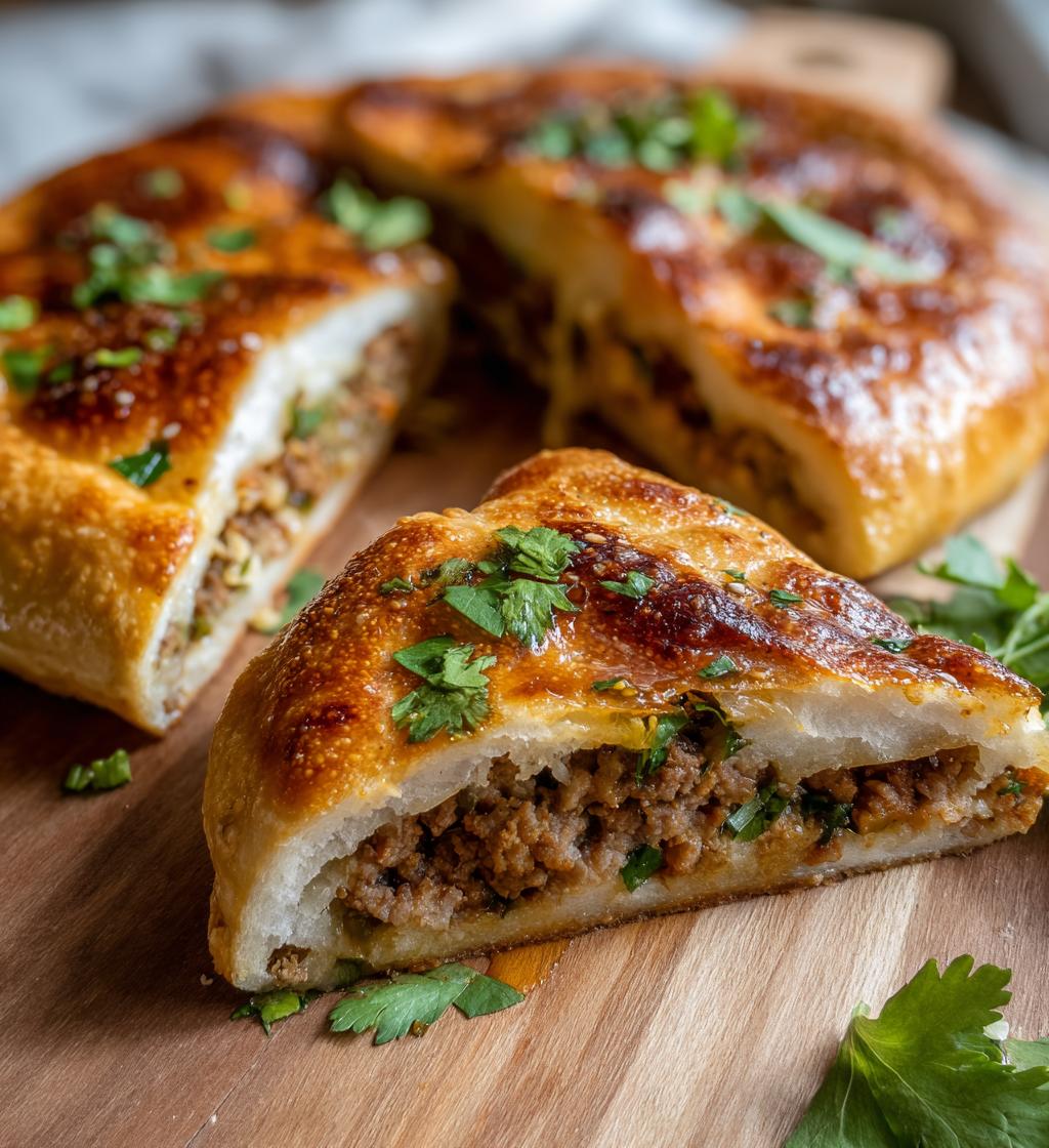 Medfouna (Berber Stuffed Bread) - detail 1