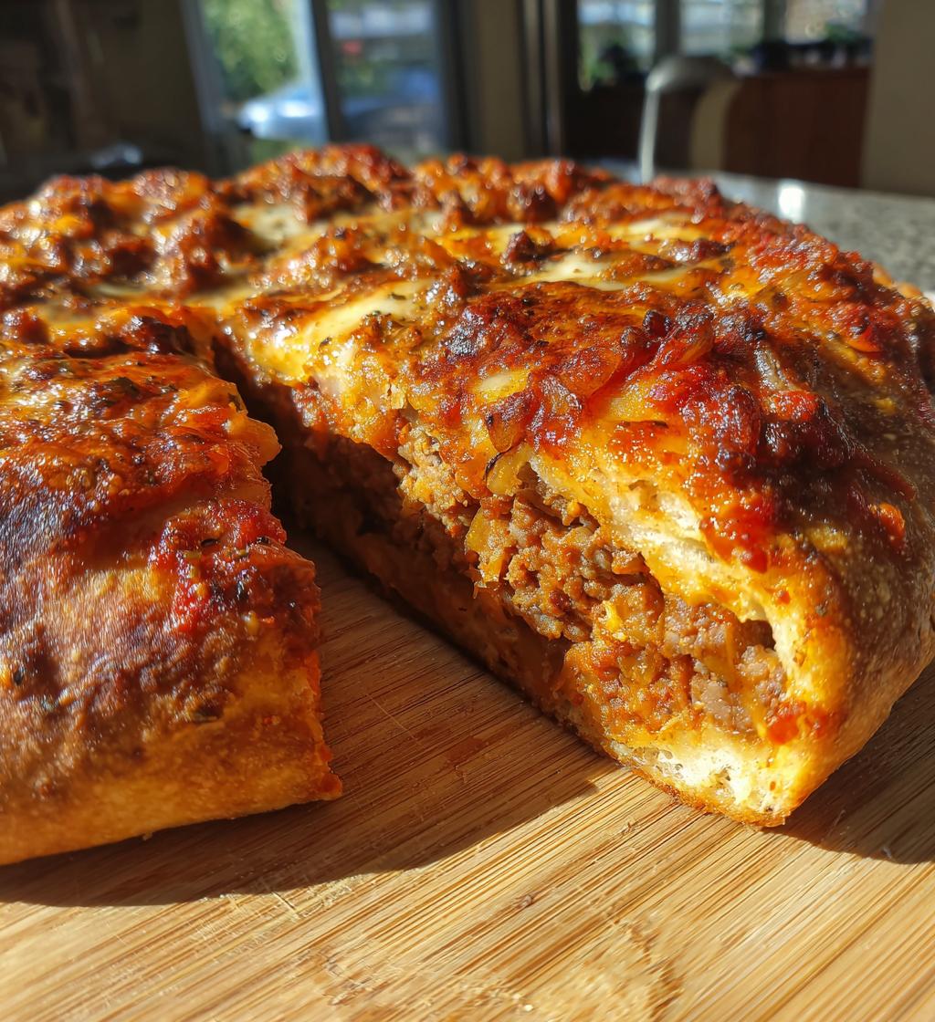 Medfouna (Berber Stuffed Pizza/Bread) - detail 1