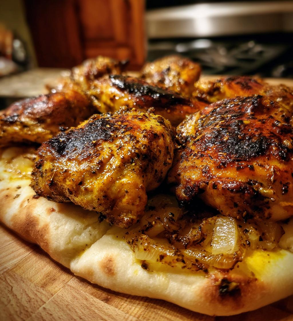 Palestinian Musakhan (Sumac Chicken on Taboon Bread) - detail 1