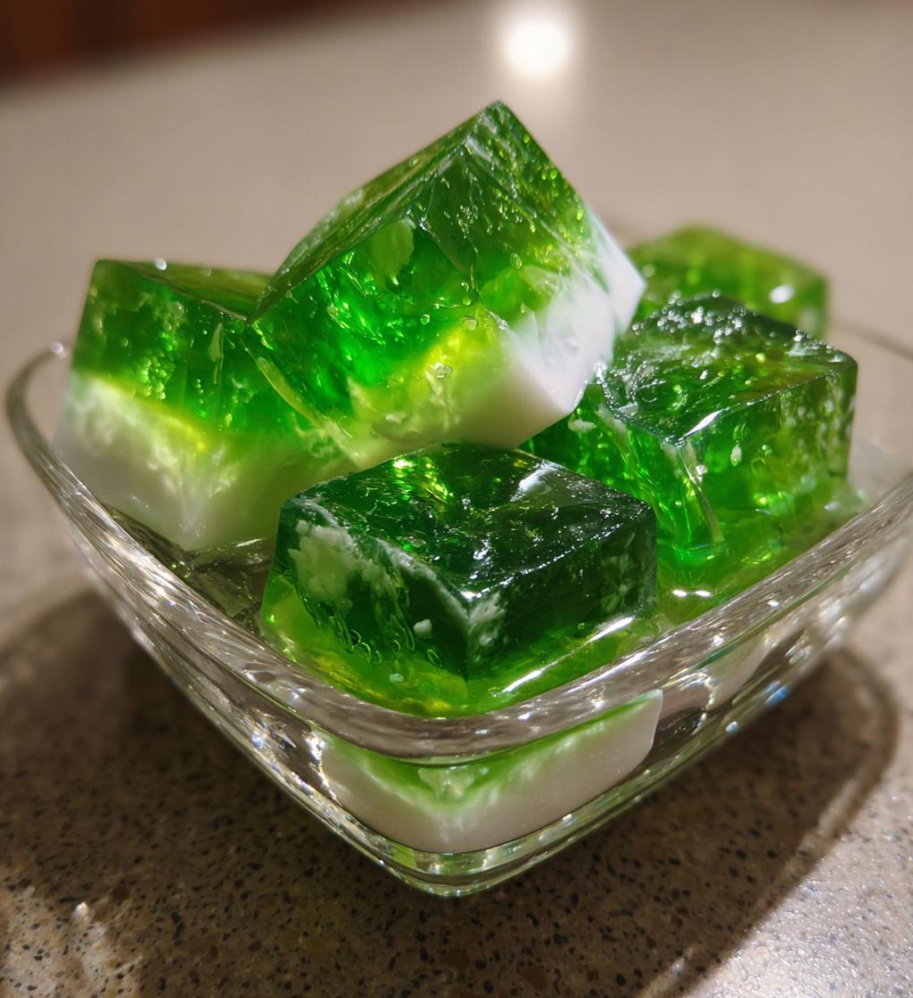 Pandan Coconut Jelly - detail 1