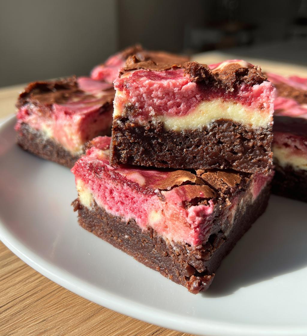 Pink Velvet Cheesecake Swirl Brownies - detail 1