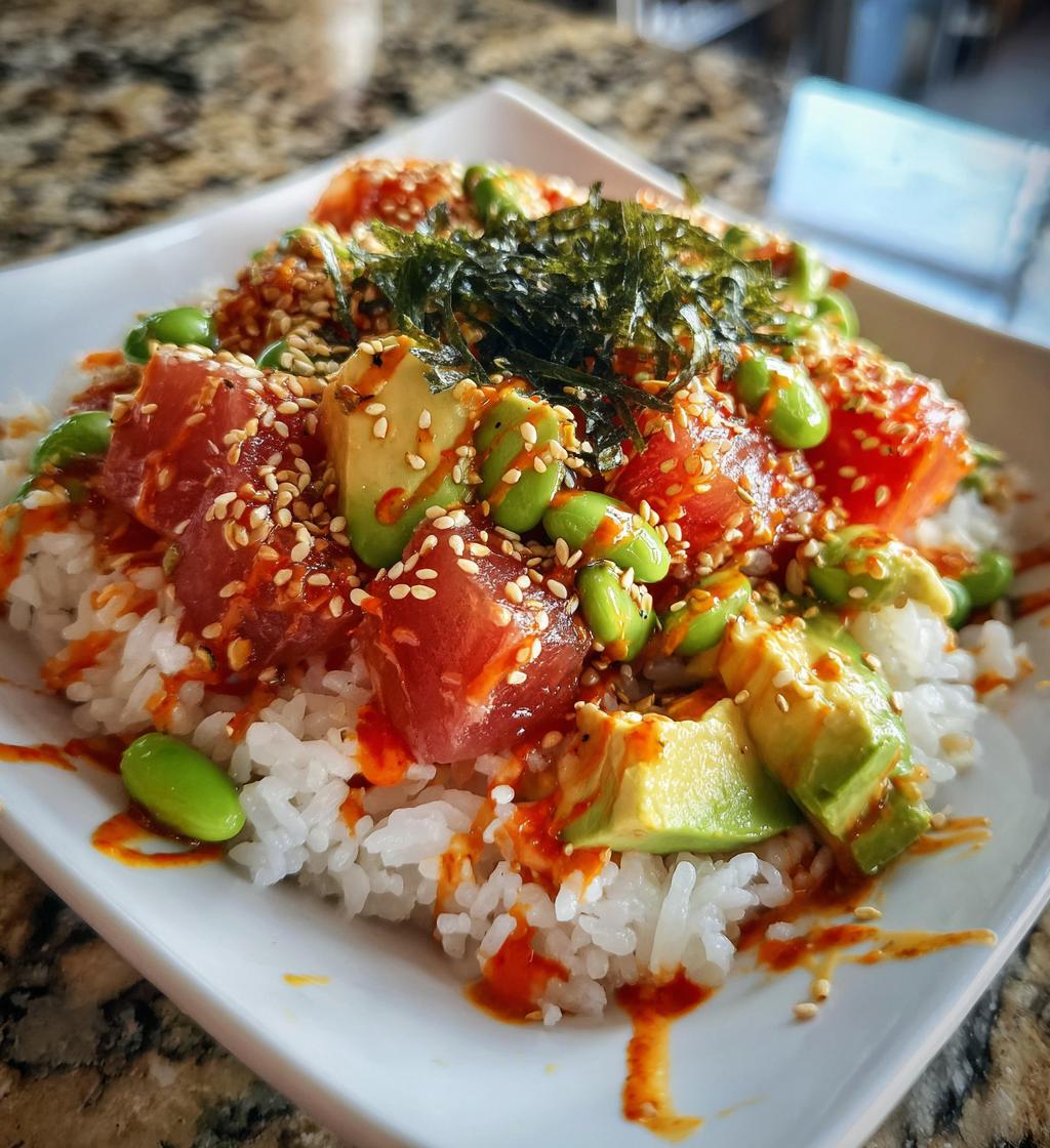 Poke Bowl with Spicy Mayo and Edamame - detail 1