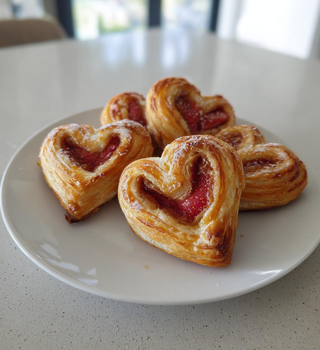 Puff Pastry Strawberry Hearts - detail 1