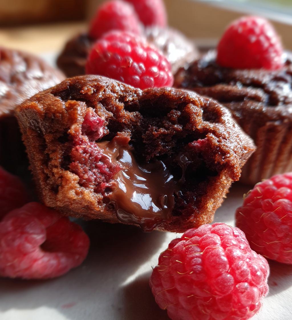 Raspberry Chocolate Lava Cupcakes - detail 1