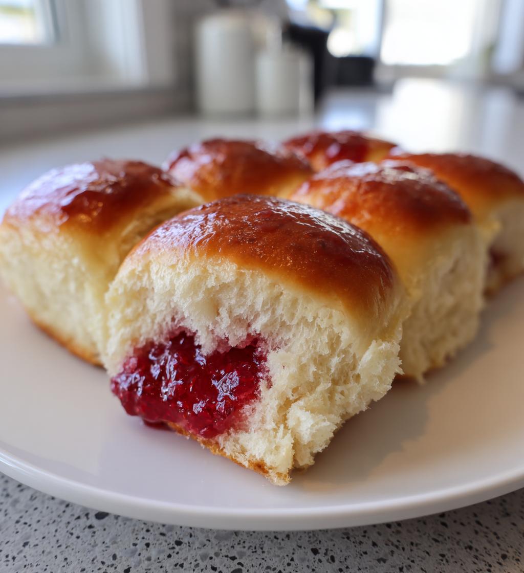 Raspberry Jam Buns - detail 1
