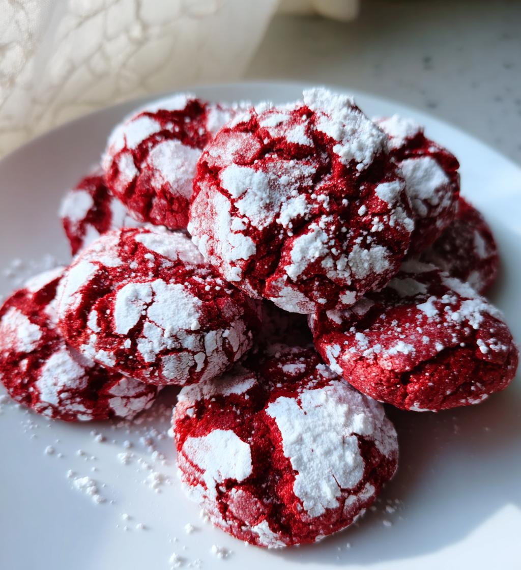 Red Velvet Crinkle Cookies - detail 1