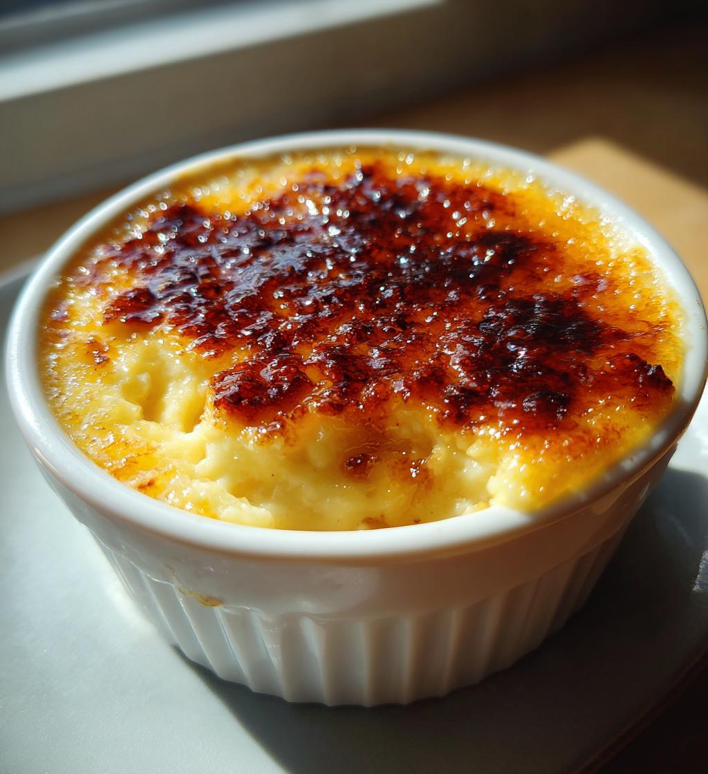 Rice Pudding Brûlée (Torched sugar top) - detail 1